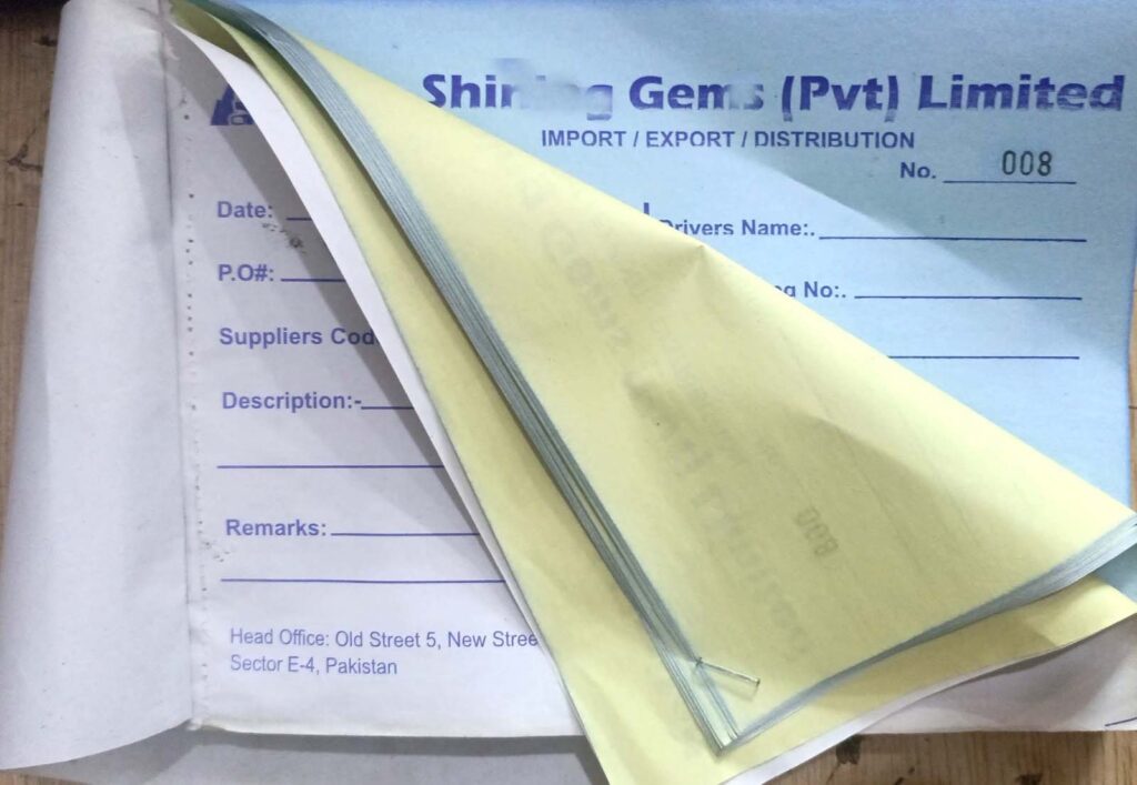 Bill Book Carbanize A-4 Size (05) bill books (a4 half) size carbanized duplicate