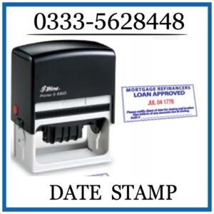 “Custom date stamp maker in Islamabad – personalized office date stamp”