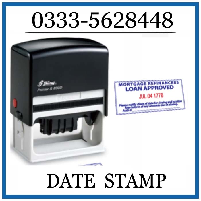Date Stamp “Custom date stamp maker in Islamabad – personalized office date stamp”