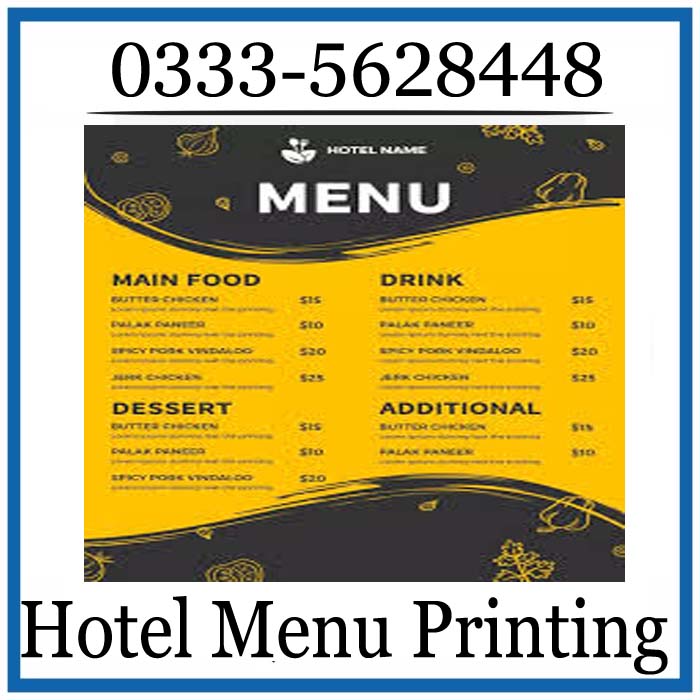 Hotel Menu Printing import placeholder for 500